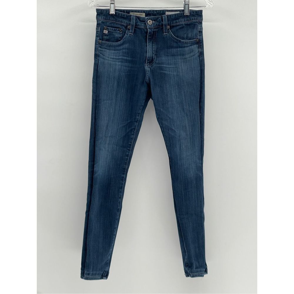 AG Adriano Goldschmeid Jeans The Farrah Skinny Women 26 Blue Hemmed